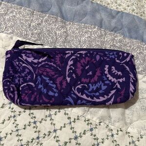 Vera Bradley Purple Floral Quilted Cosmetic Bag